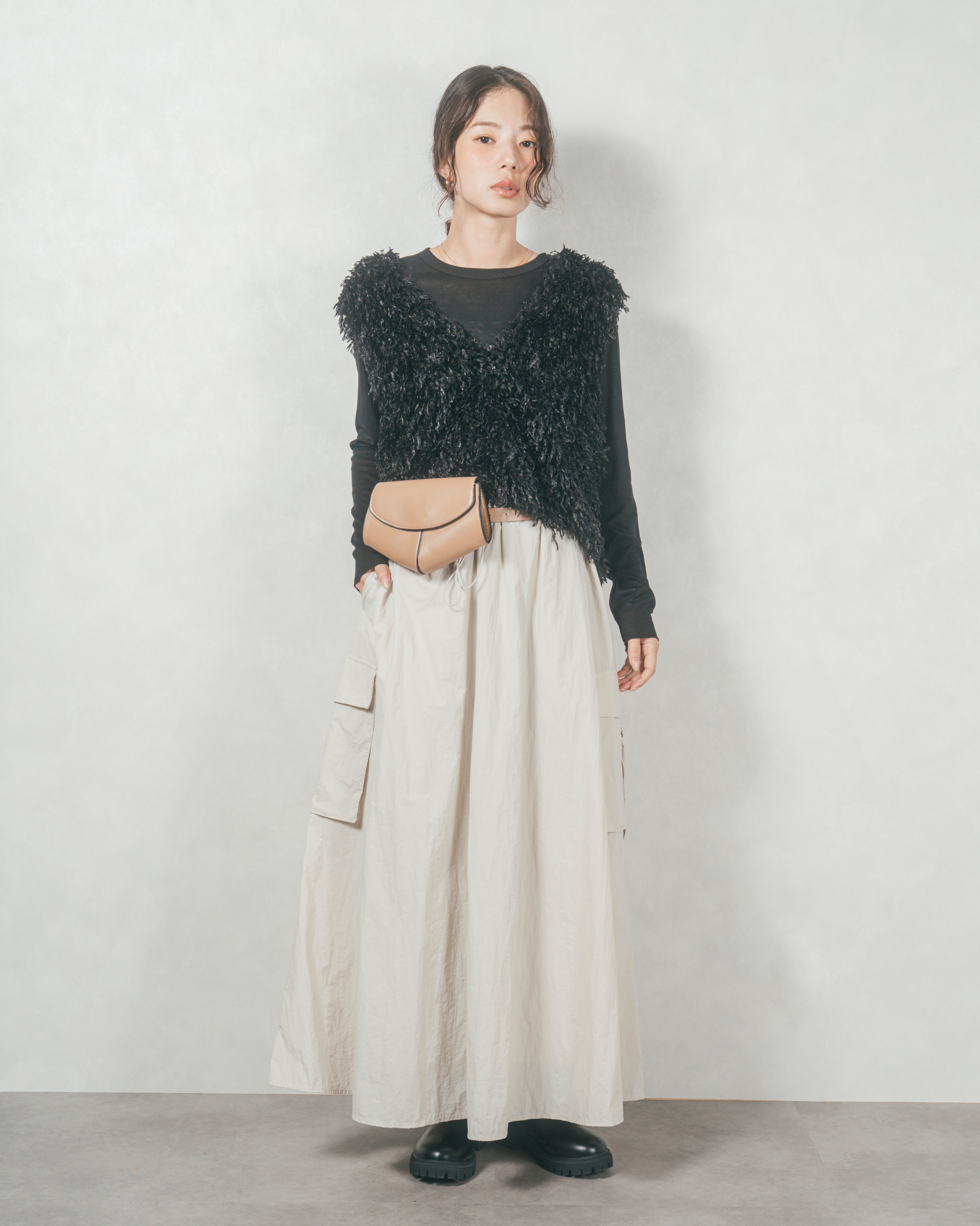 ドゥロワー フリンジドロストスカート25SS