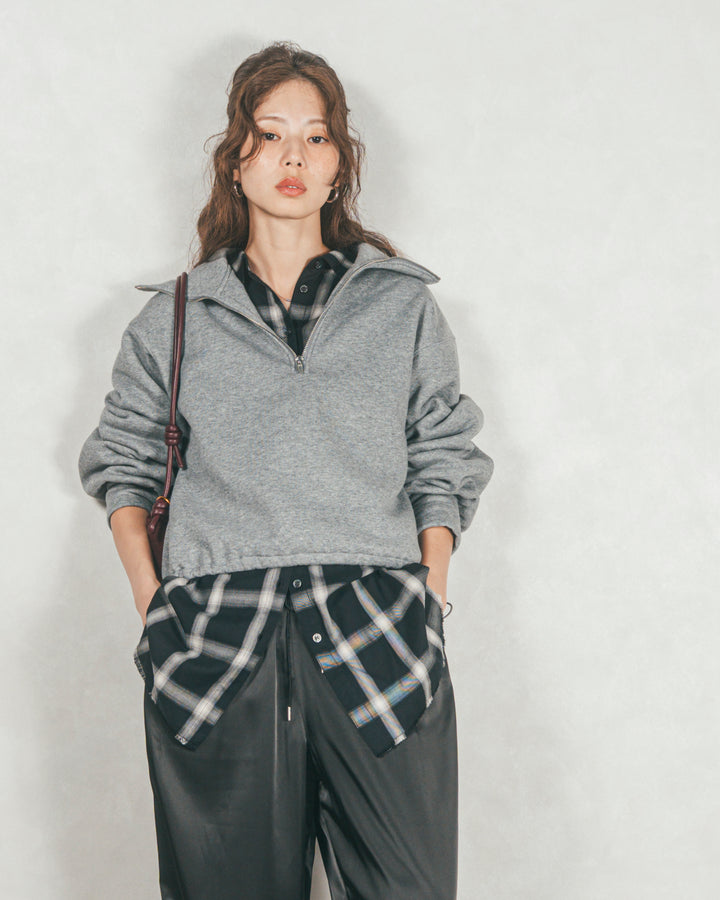 Looseチェックシャツ (BLACK)