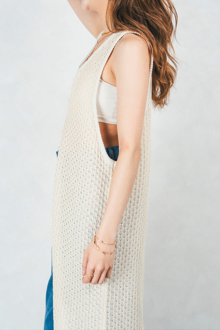 Multi-Way ロングジレ(OFF BEIGE）