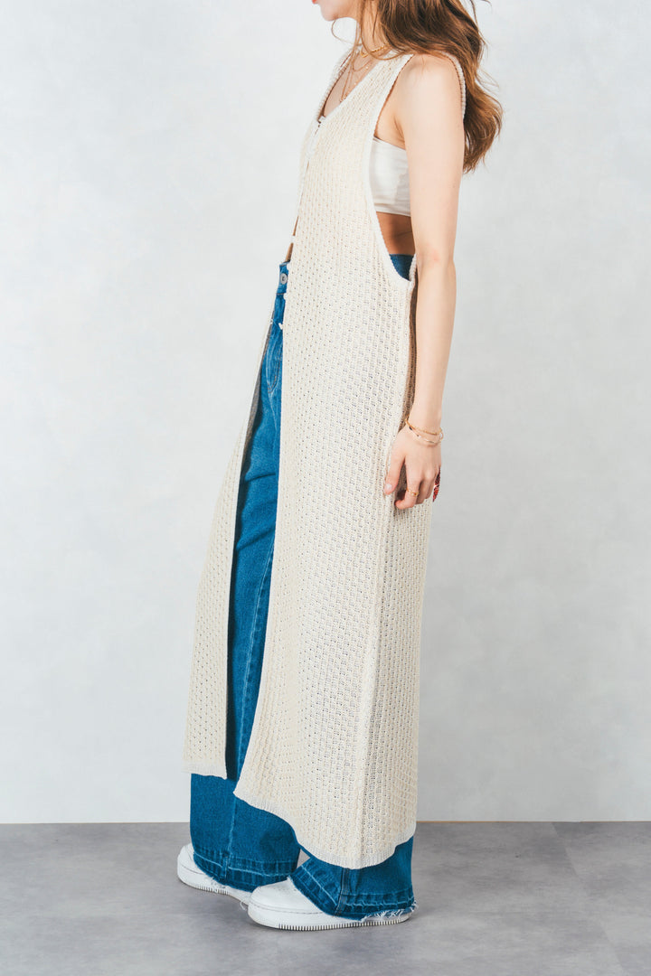 Multi-Way ロングジレ(OFF BEIGE）