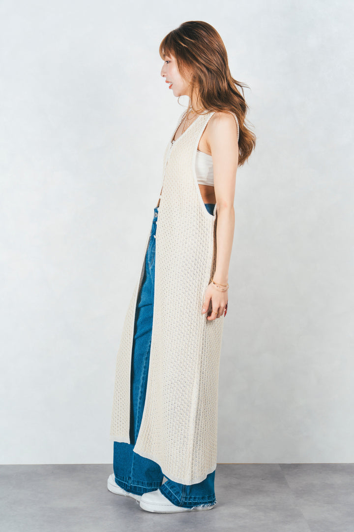 ［SET］Multi-Way ロングジレ＋カットオフデザインデニム（2SET）