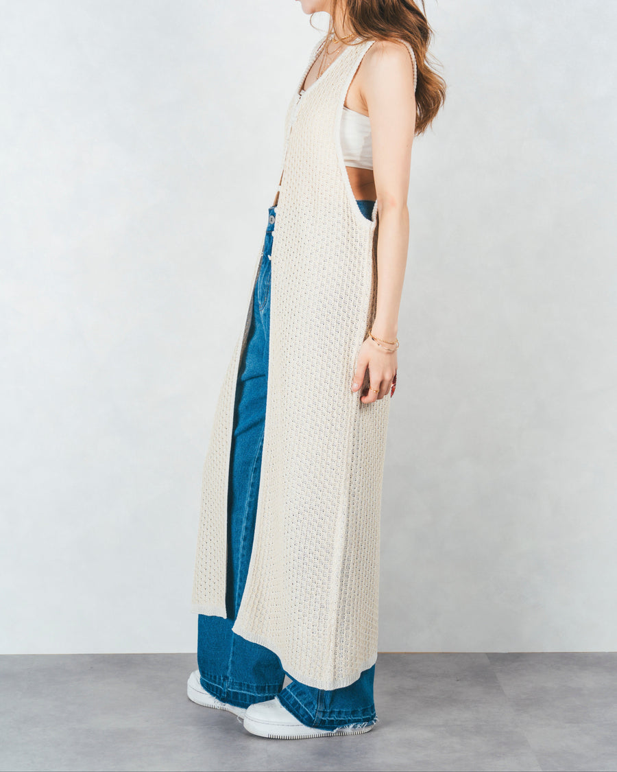 ［SET］Multi-Way ロングジレ＋カットオフデザインデニム（2SET）