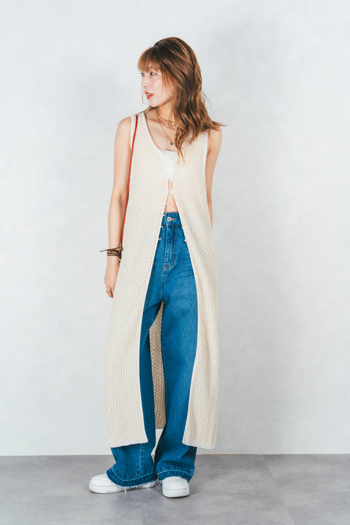 Multi-Way ロングジレ(OFF BEIGE）
