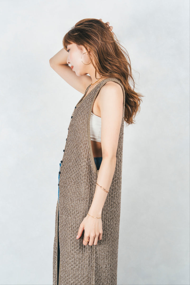 ［SET］Multi-Way ロングジレ＋カットオフデザインデニム（2SET）