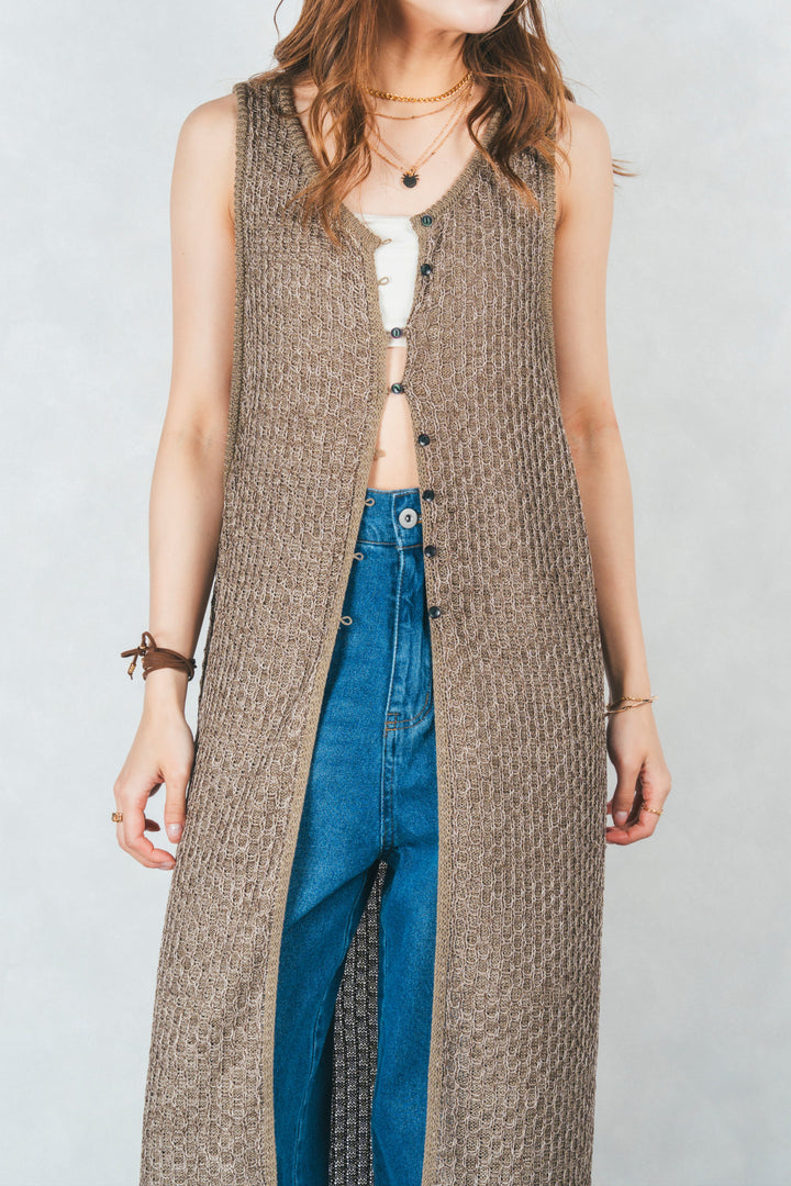 ［SET］Multi-Way ロングジレ＋カットオフデザインデニム（2SET）
