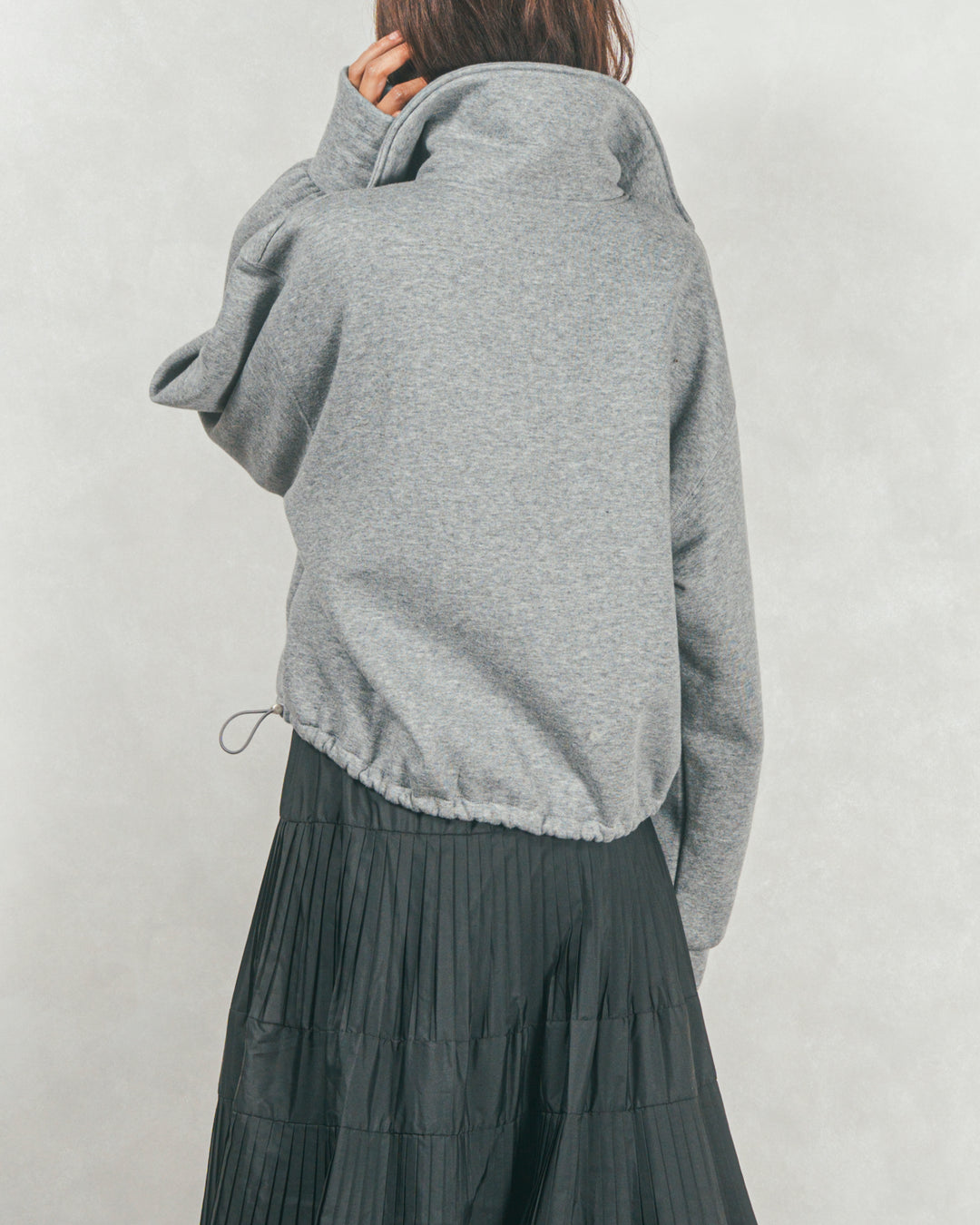 裏起毛ハーフZipスウェット (GRAY)