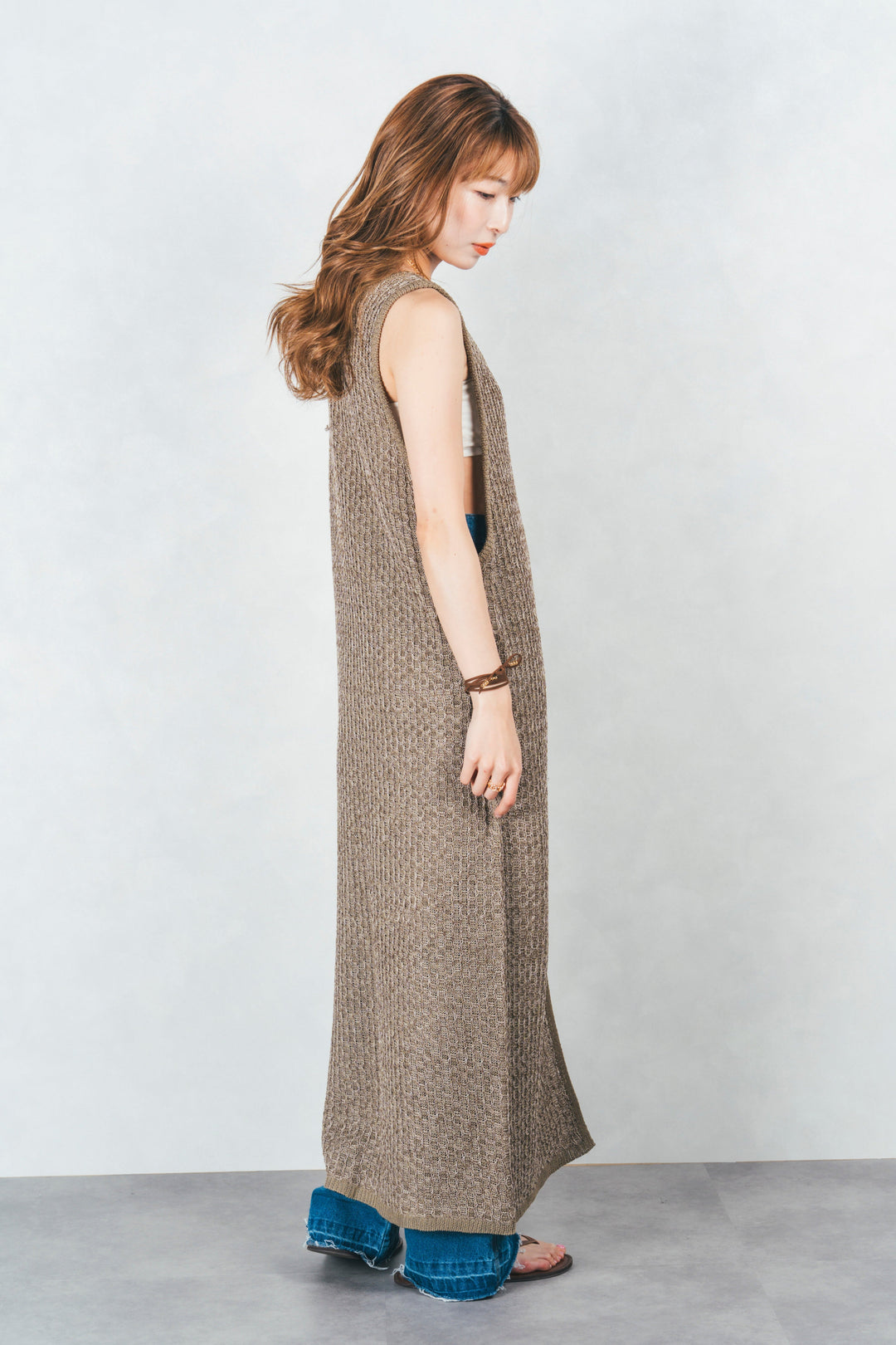 ［SET］Multi-Way ロングジレ＋カットオフデザインデニム（2SET）