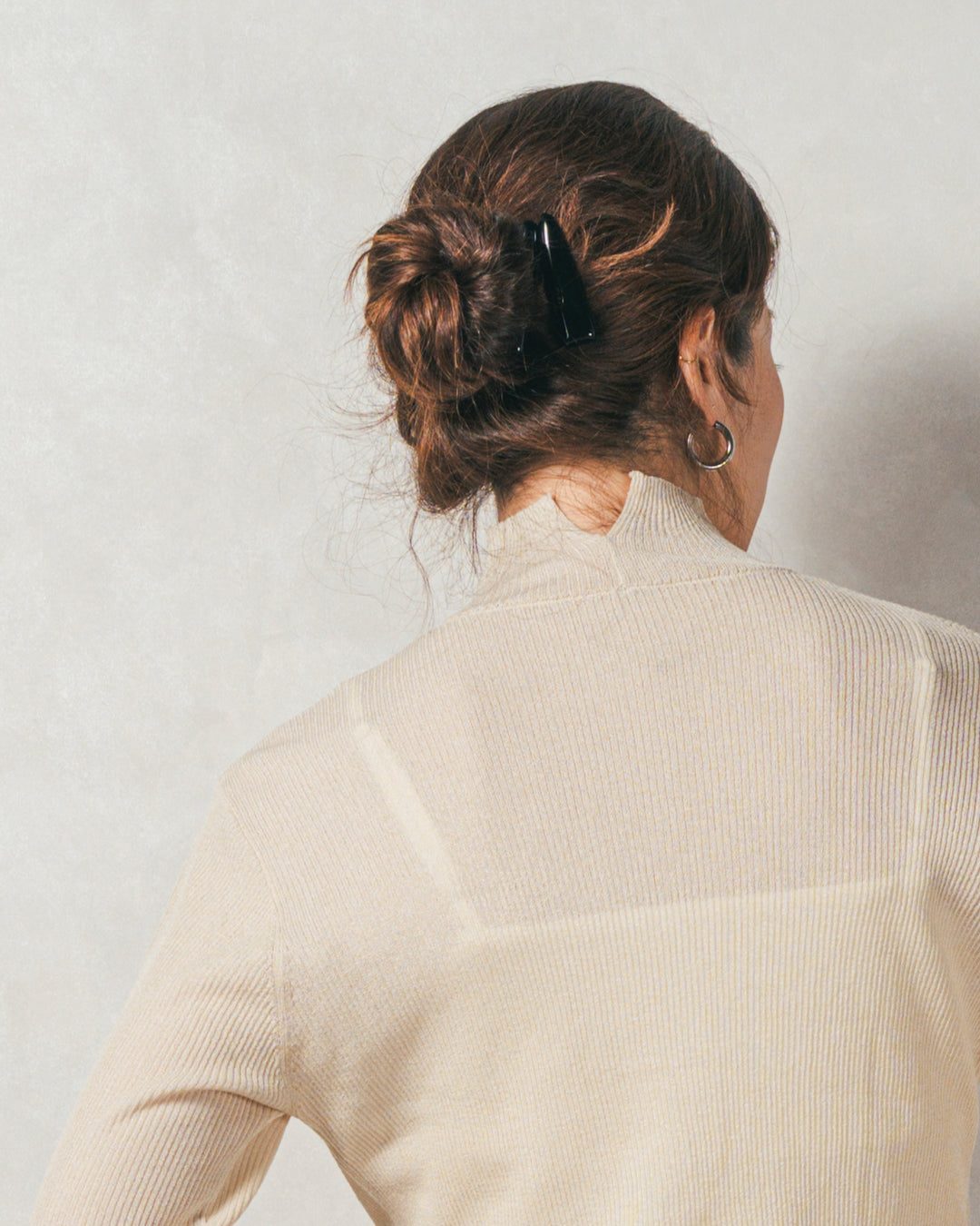 ［SET］袖レイヤードラメリブタートルニット+モヘアタッチKnitビスチェ+センターシーム リラックスカラーデニム（3SET）