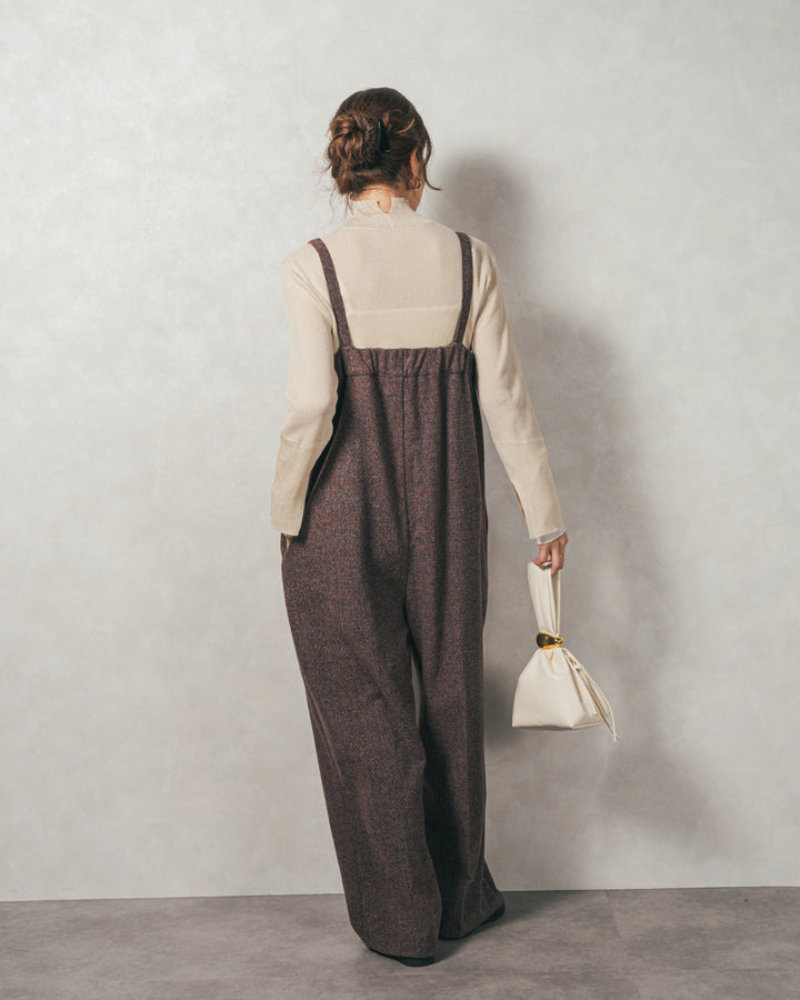 袖レイヤードラメリブタートルニット(IVORY)