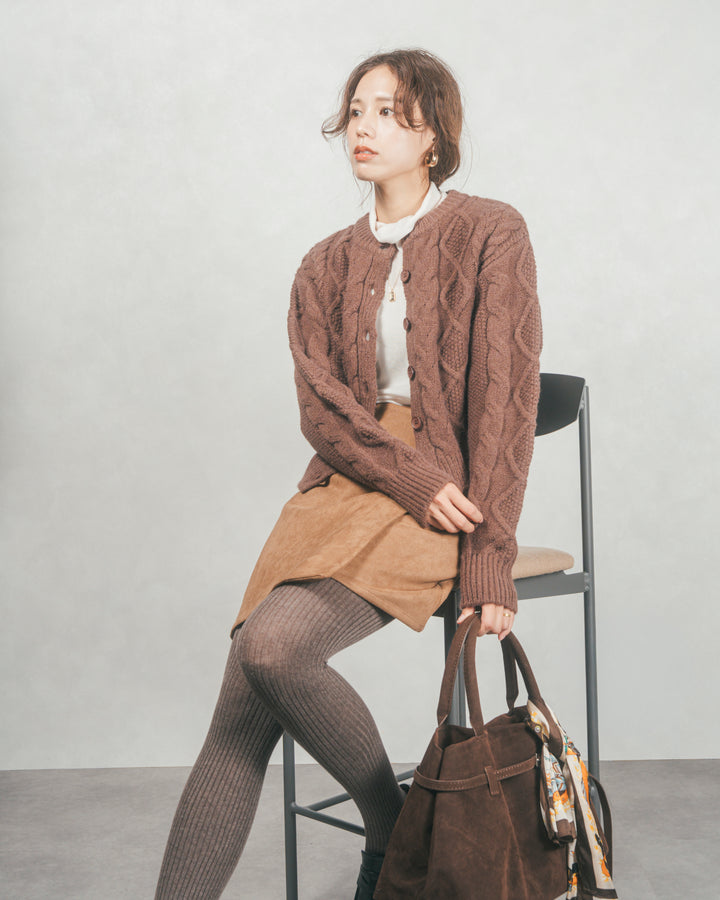 スウェードライクラップスカート (CAMEL)