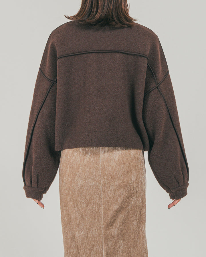 Softショートニットブルゾン