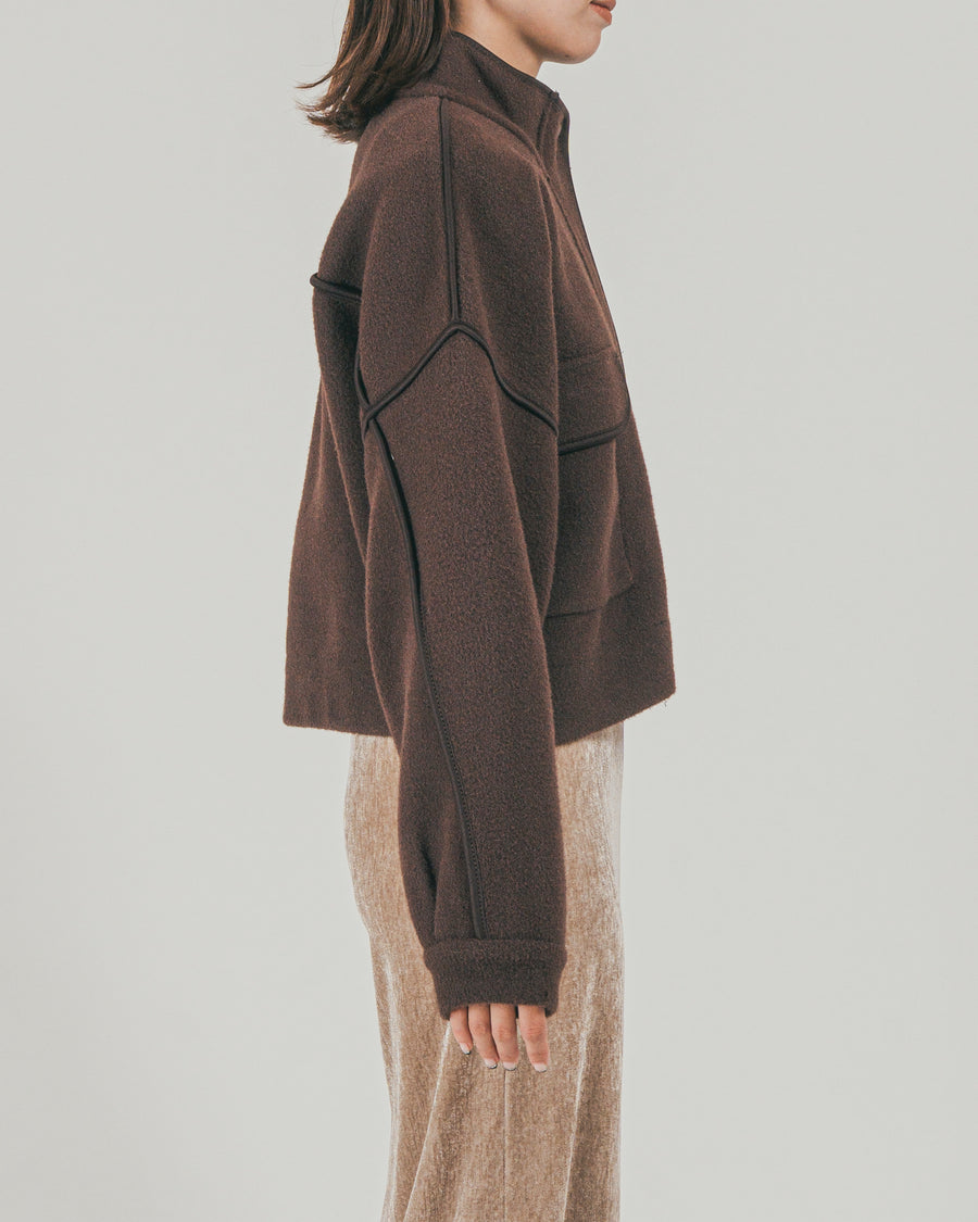 Softショートニットブルゾン