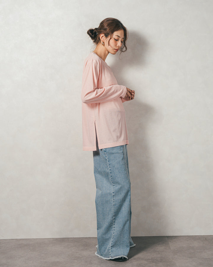 スラブシアークルーネックT (PINK)