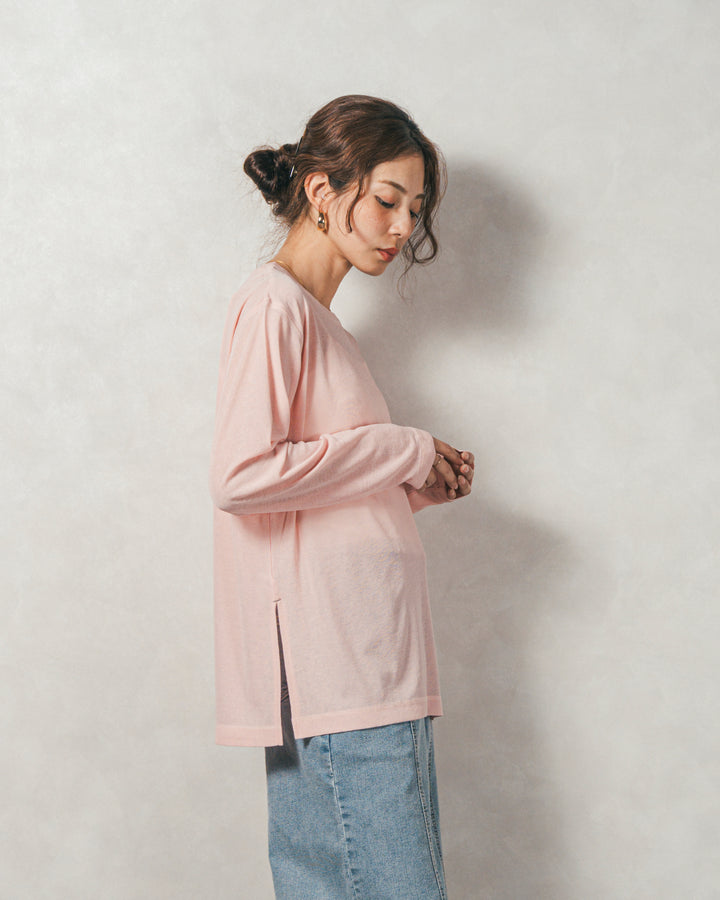 スラブシアークルーネックT (PINK)