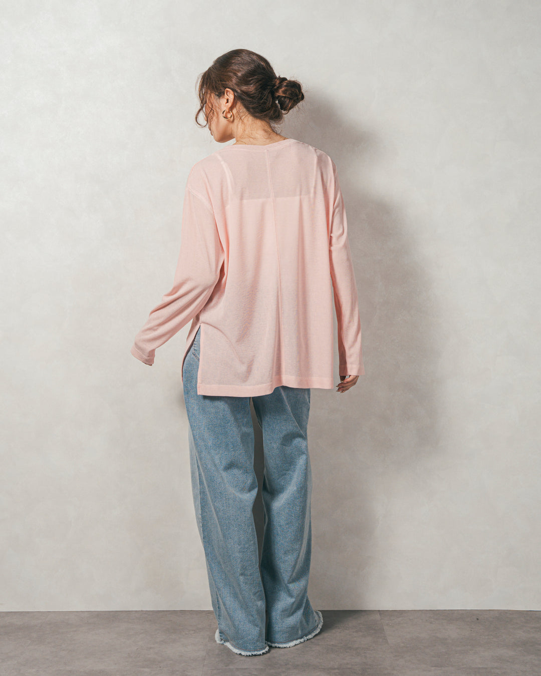 スラブシアークルーネックT (PINK)