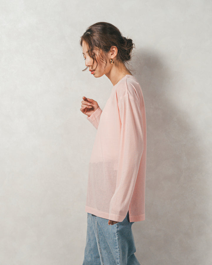 ［SET］Airyフェザー ニットカーディガン+スラブシアークルーネックT+Relax 裏起毛カーブパンツ（3SET）