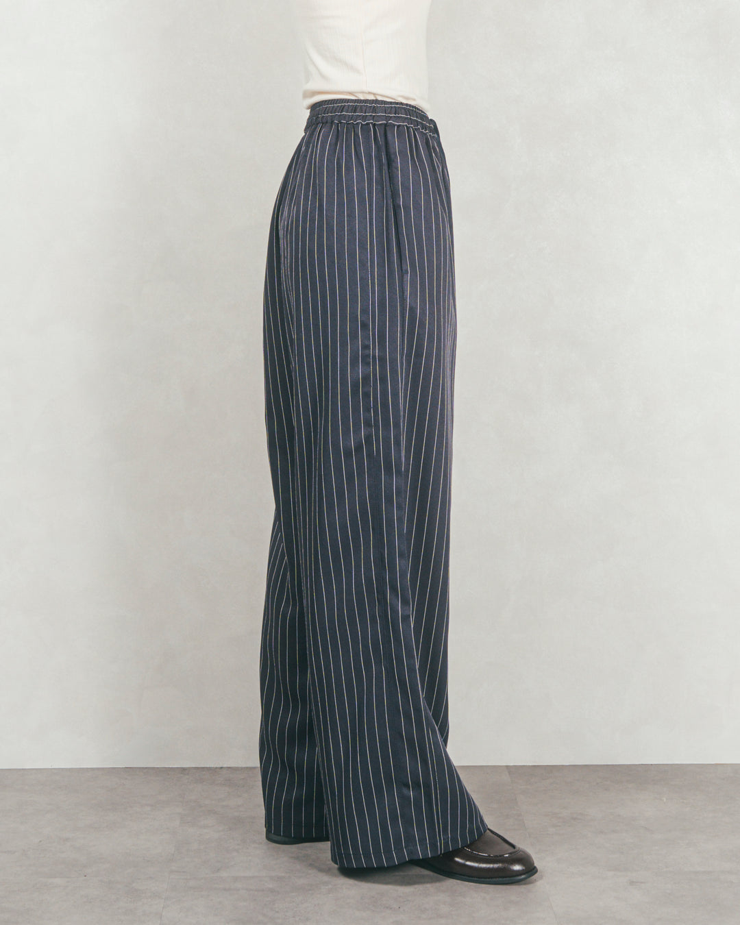 Relaxストライプパンツ (NAVY)