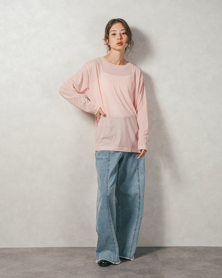 スラブシアークルーネックT (PINK)