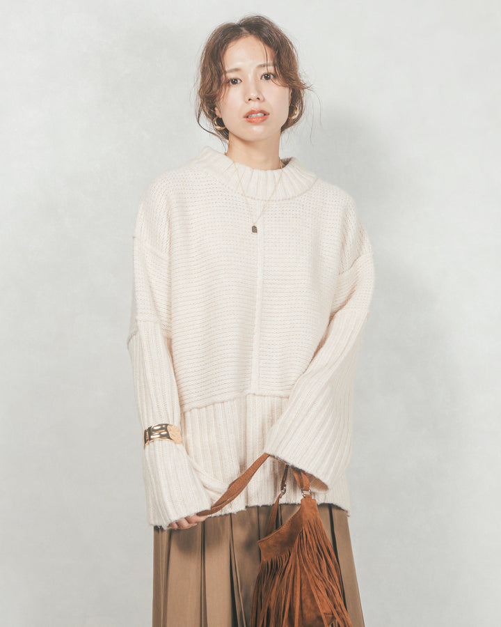 リンキングデザイン リラックスニット (OAT MEAL)