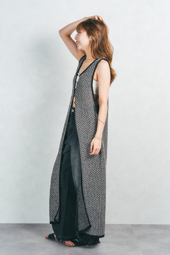 ［SET］Multi-Way ロングジレ＋カットオフデザインデニム（2SET）
