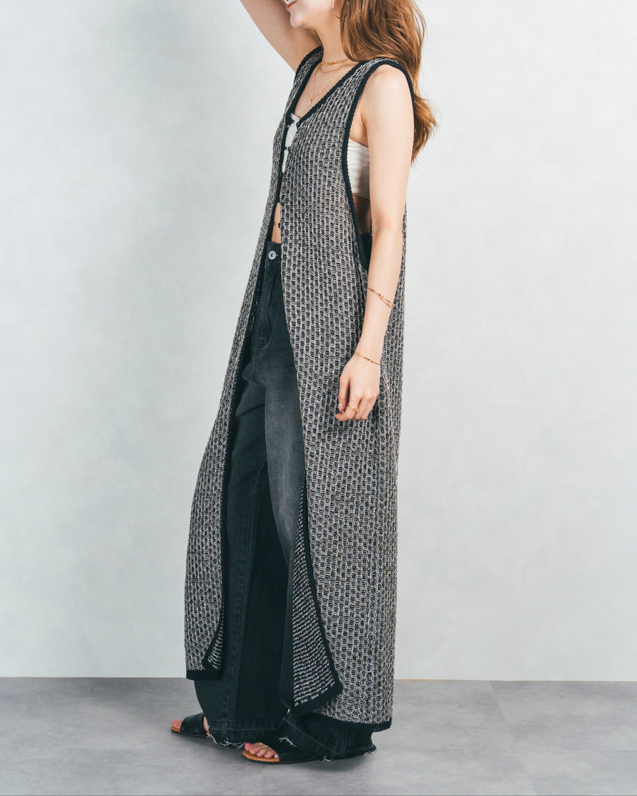［SET］Multi-Way ロングジレ＋カットオフデザインデニム（2SET）
