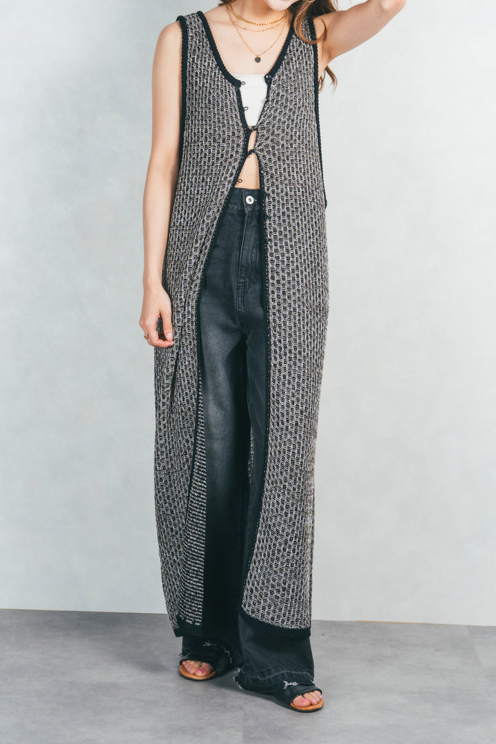 ［SET］Multi-Way ロングジレ＋カットオフデザインデニム（2SET）