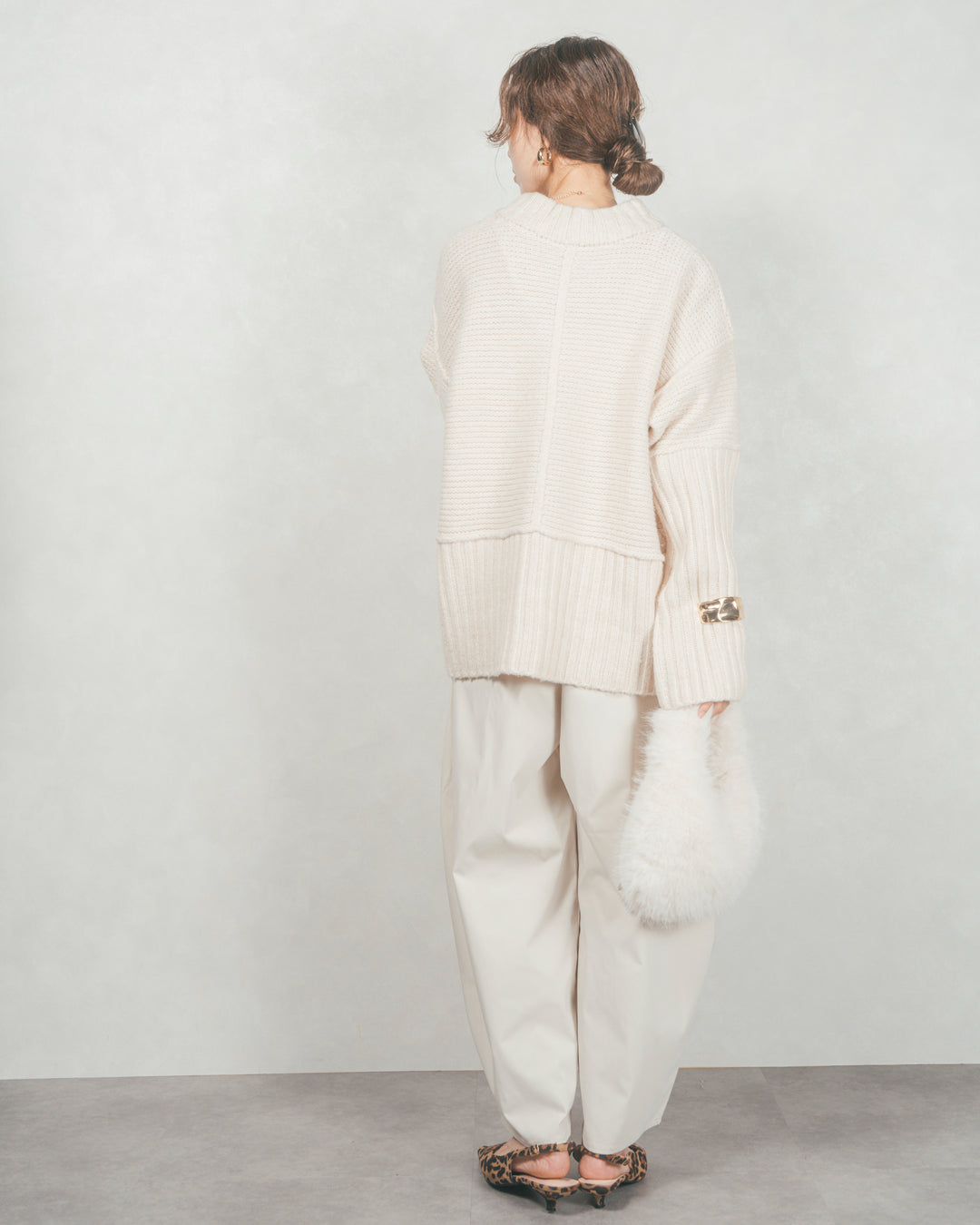 リンキングデザイン リラックスニット (OAT MEAL)