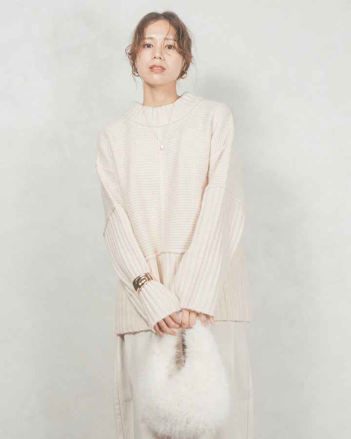 リンキングデザイン リラックスニット (OAT MEAL)