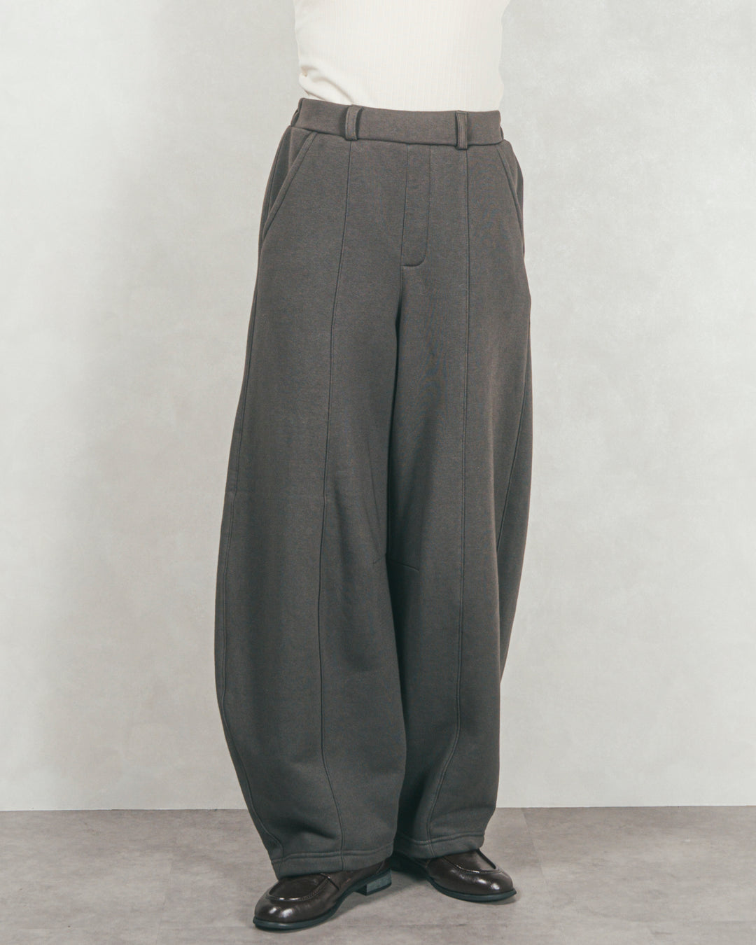 ［SET］裏起毛ハーフZipスウェット+Relax 裏起毛カーブパンツ（2SET）