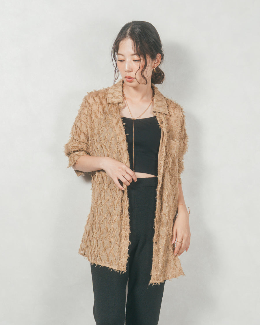 【着回し2枚セット】［SET］フェザータッチシアーオーバーシャツ+フェザータッチシアーオーバーシャツ