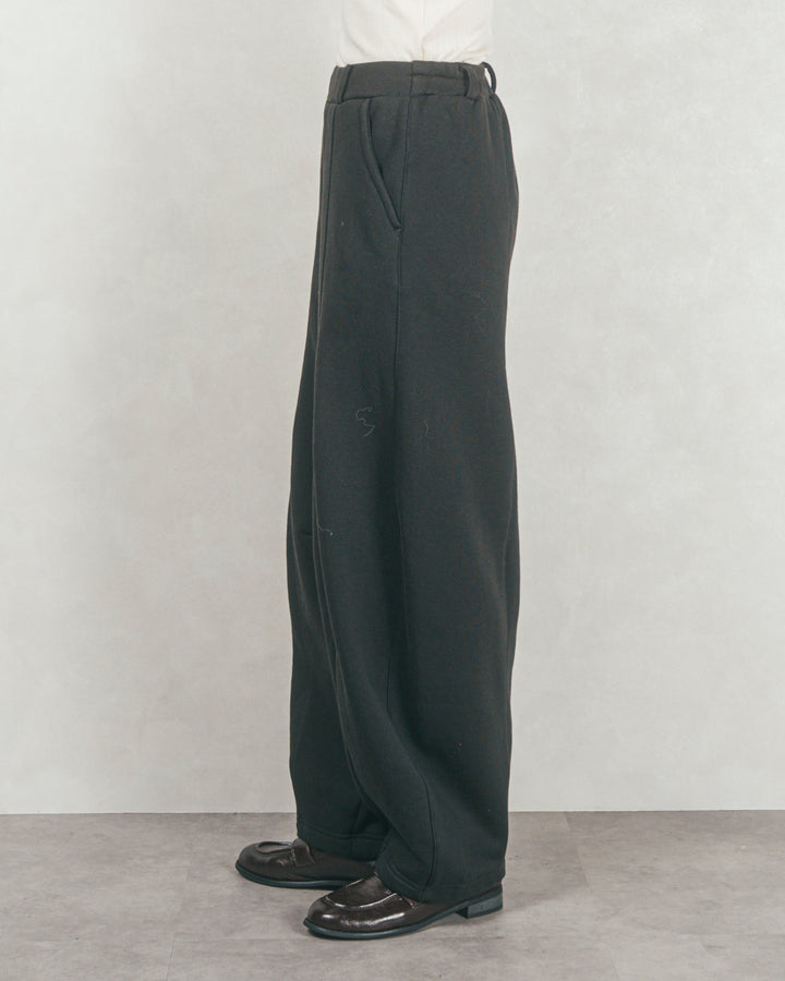 Relax 裏起毛カーブパンツ（BLACK)