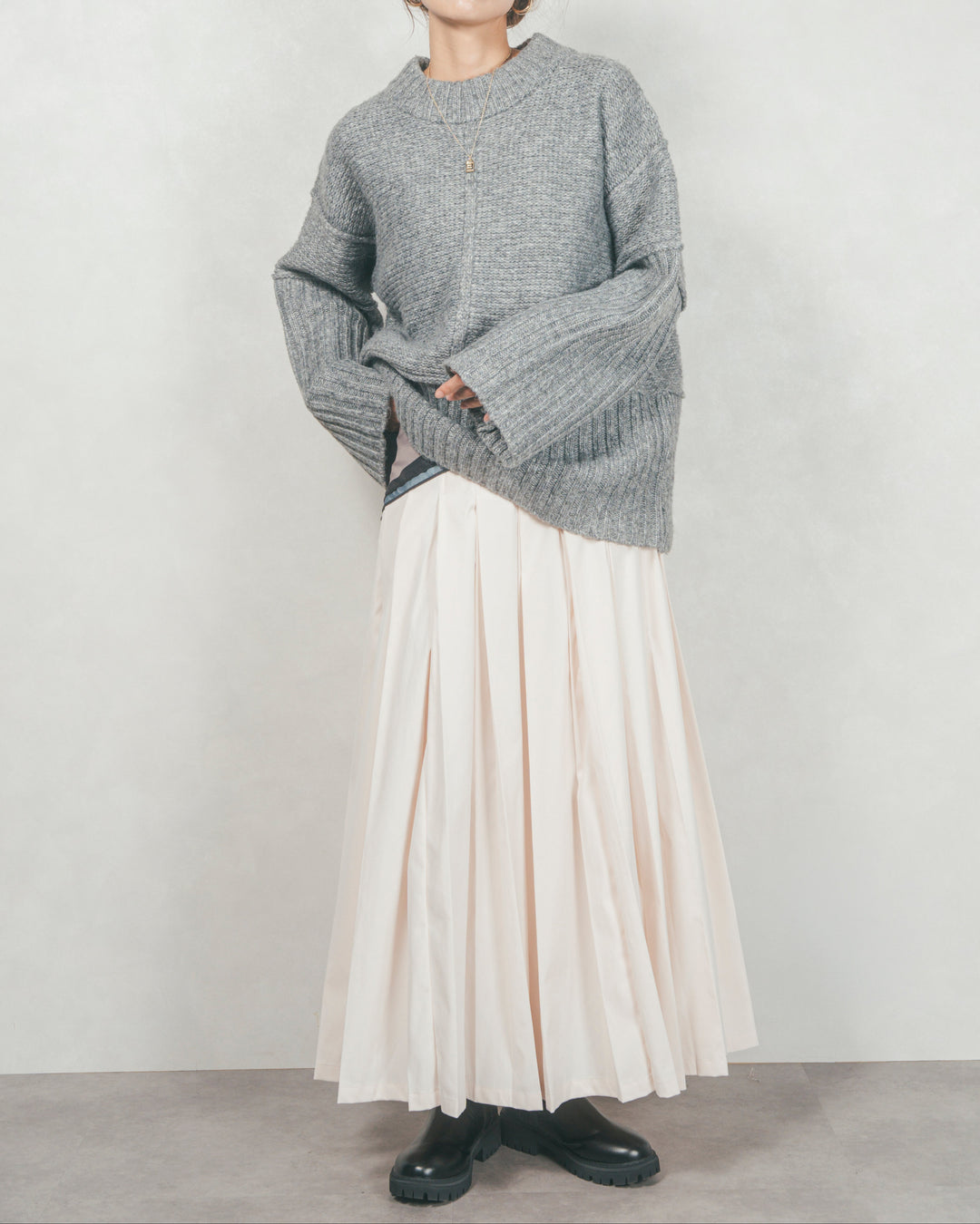 リンキングデザイン リラックスニット (GRAY)