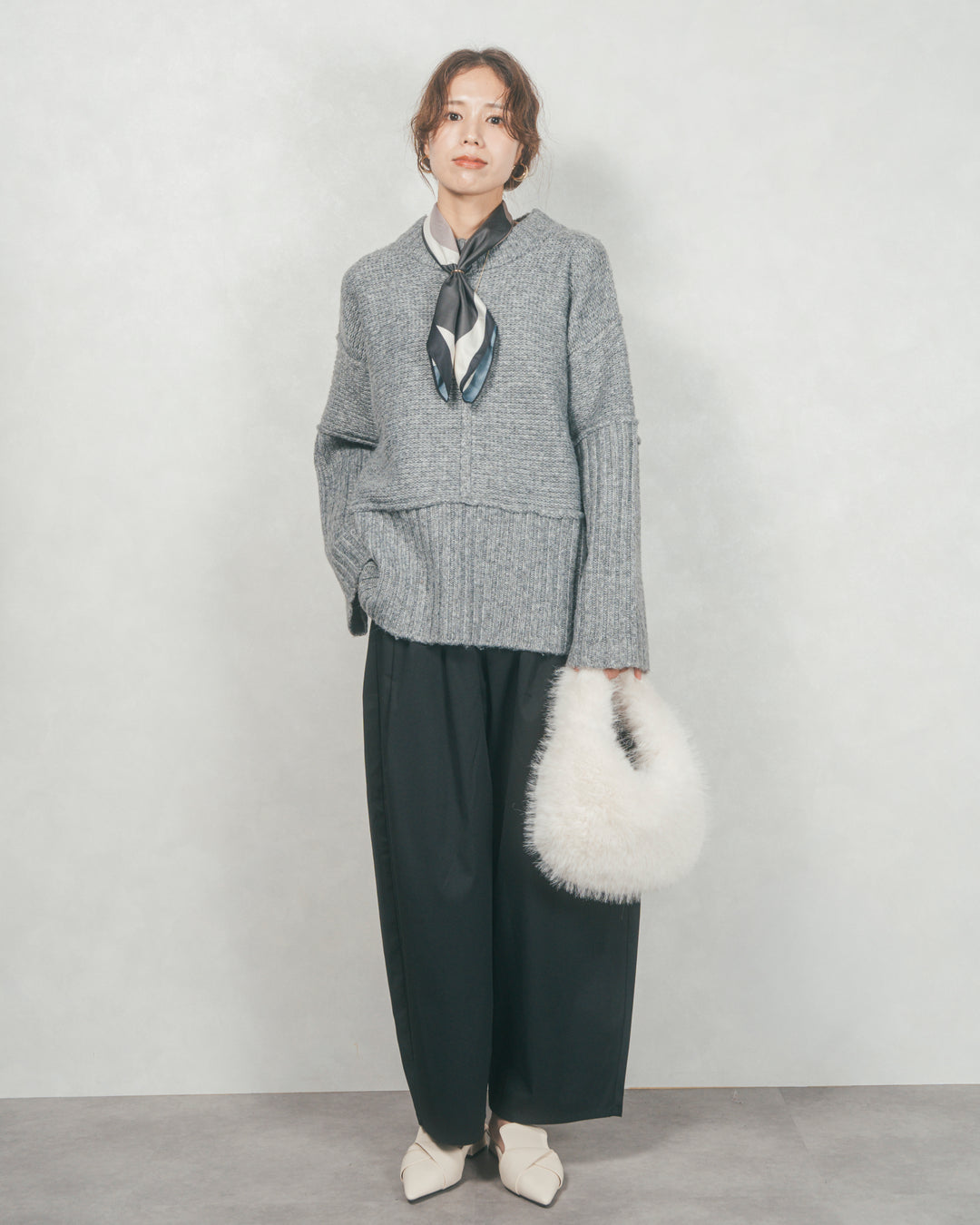 リンキングデザイン リラックスニット (GRAY)