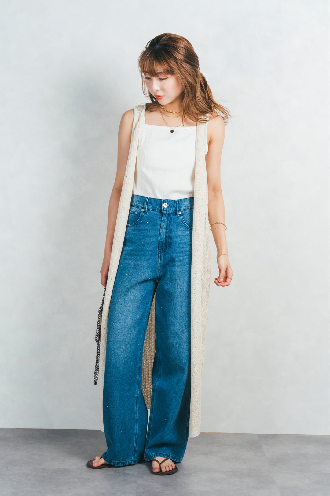 Multi-Way ロングジレ(OFF BEIGE）