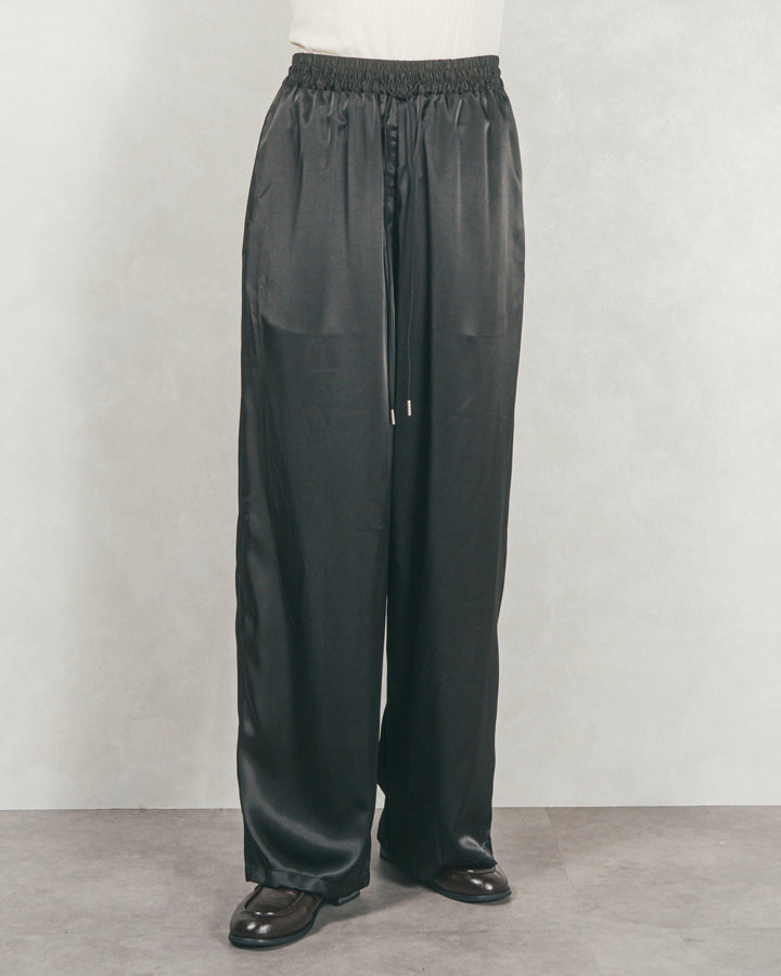 Relaxサテンパンツ (BLACK)