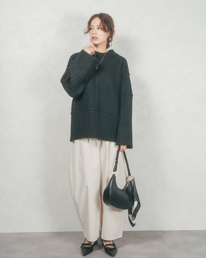 リンキングデザイン リラックスニット (BLACK)