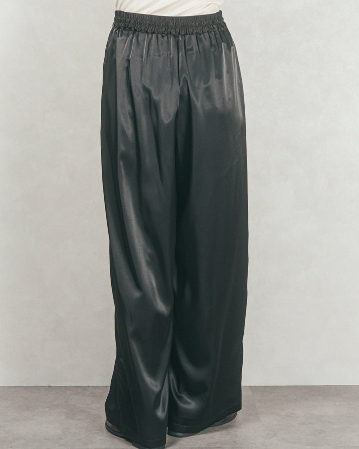 Relaxサテンパンツ (BLACK)