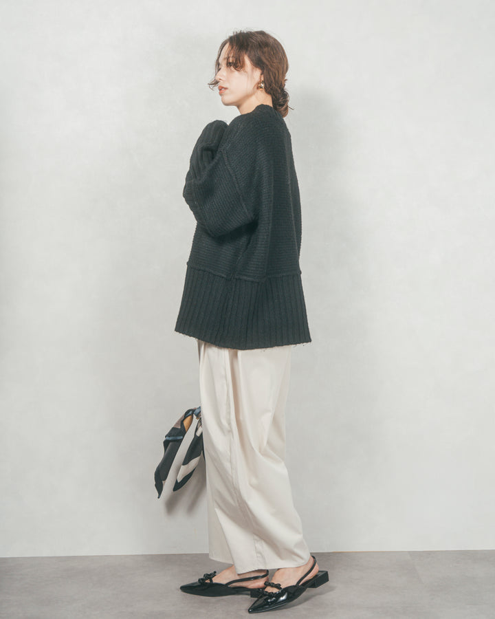 リンキングデザイン リラックスニット (BLACK)