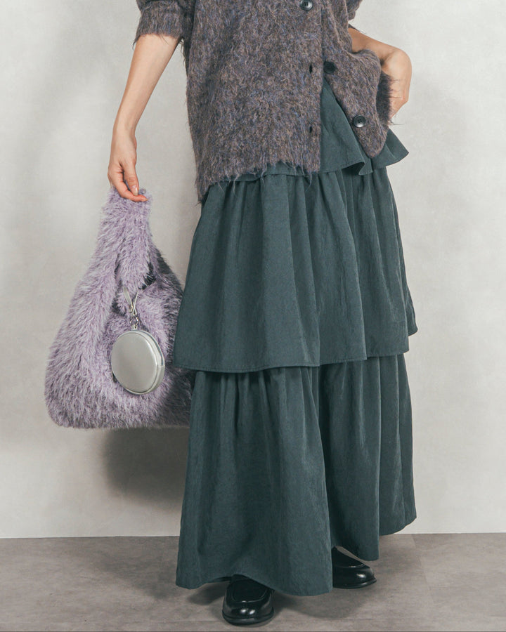 Flareティアードロングスカート (CHARCOAL GRAY)