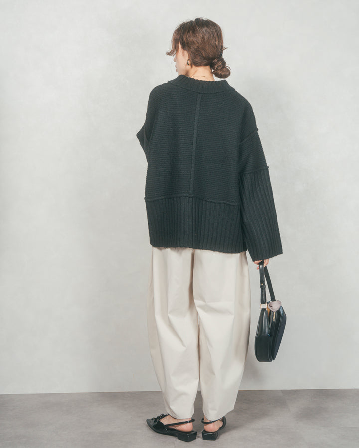 リンキングデザイン リラックスニット (BLACK)