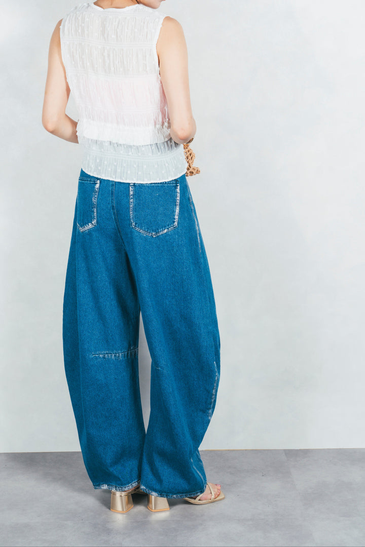 フロントリボンシャーリングトップス (OFF WHITE)