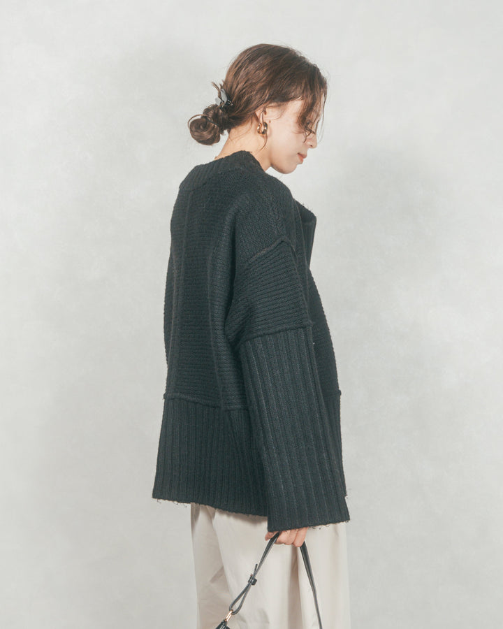 リンキングデザイン リラックスニット (BLACK)