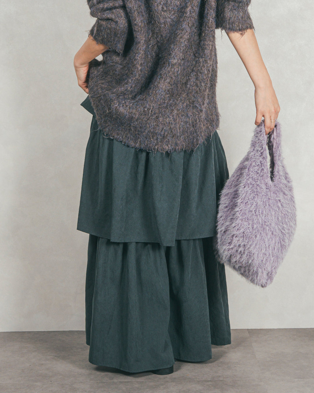 Flareティアードロングスカート (CHARCOAL GRAY)