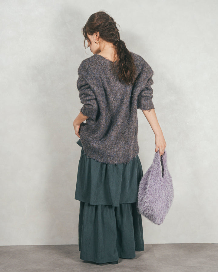 Flareティアードロングスカート (CHARCOAL GRAY)