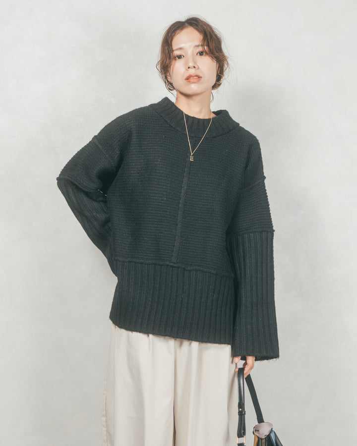 リンキングデザイン リラックスニット (BLACK)