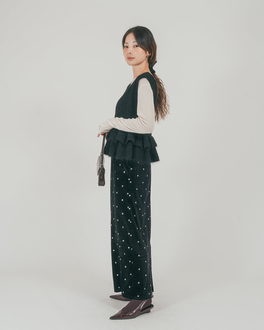 2Way モヘアダブルFrillベスト