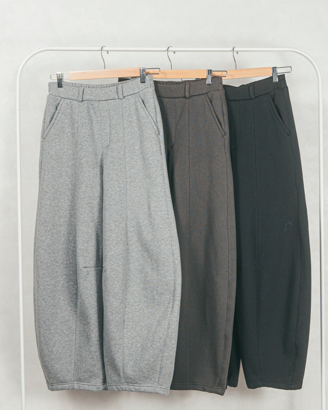 ［SET］裏起毛ハーフZipスウェット+Relax 裏起毛カーブパンツ（2SET）