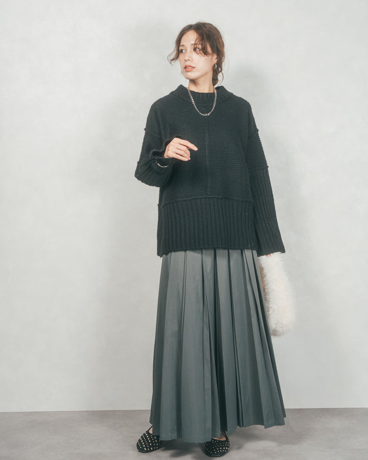 リンキングデザイン リラックスニット (BLACK)