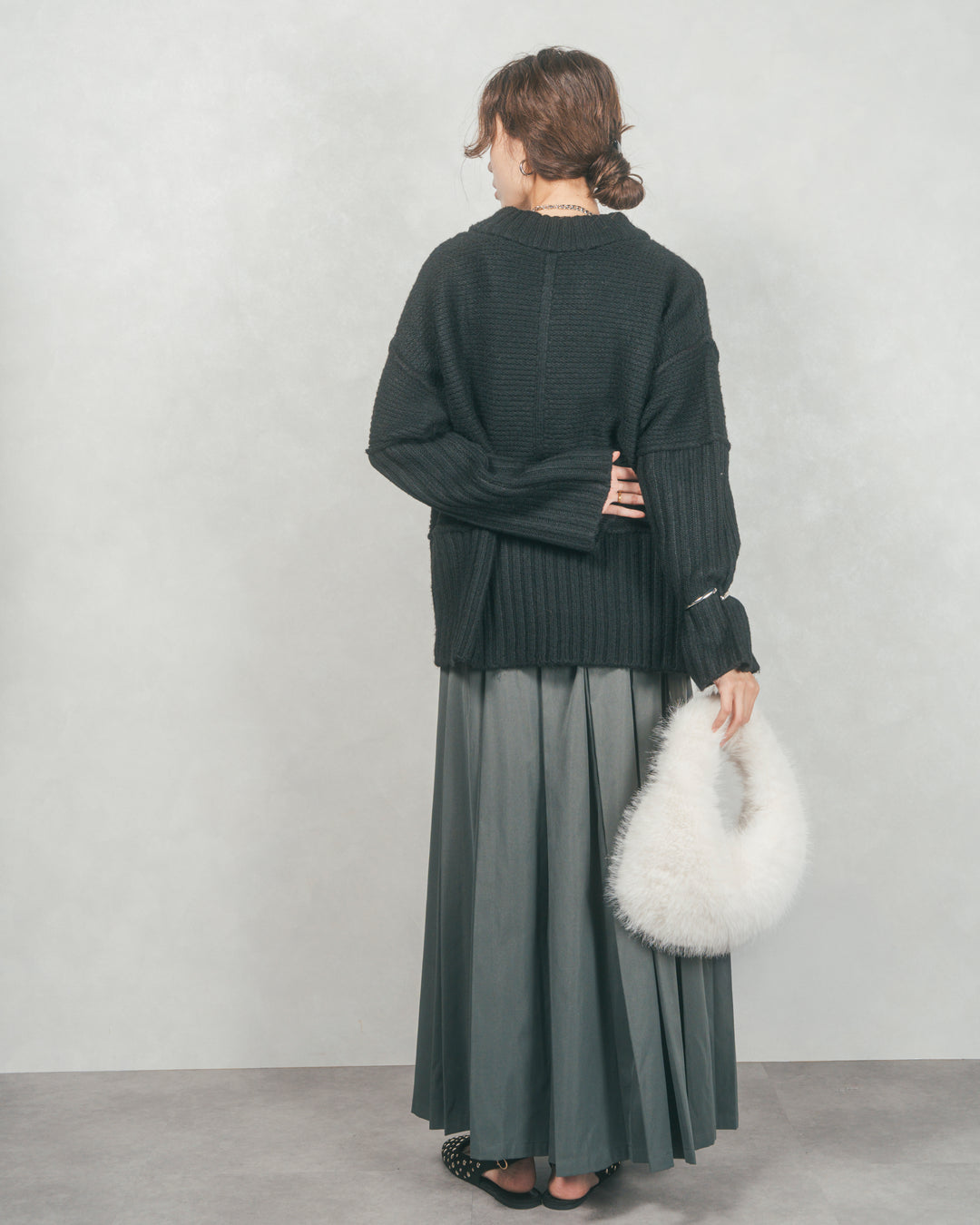 リンキングデザイン リラックスニット (BLACK)