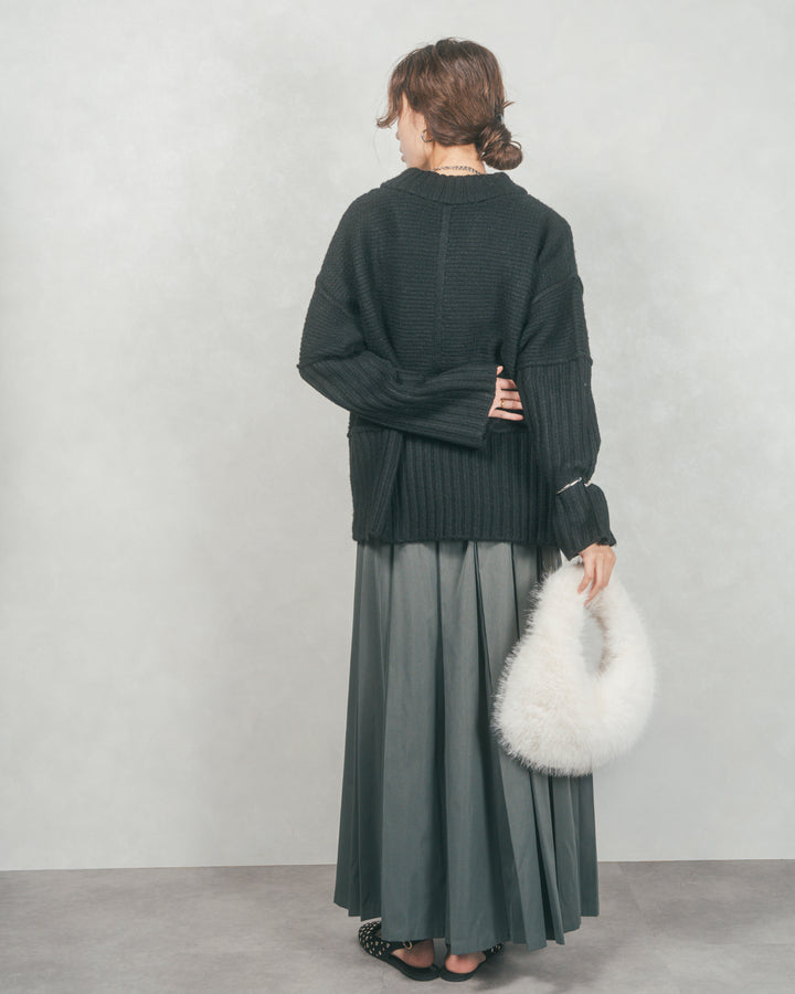 リンキングデザイン リラックスニット (BLACK)